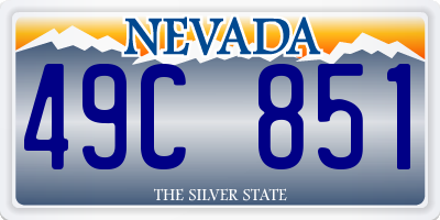 NV license plate 49C851