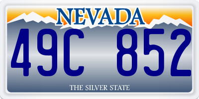 NV license plate 49C852