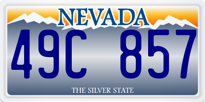 NV license plate 49C857