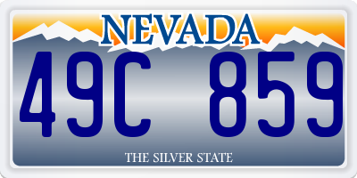 NV license plate 49C859