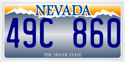 NV license plate 49C860