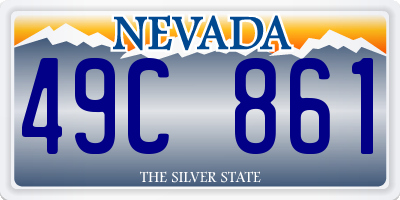 NV license plate 49C861