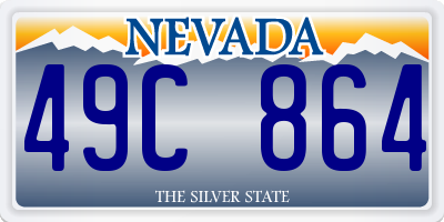 NV license plate 49C864