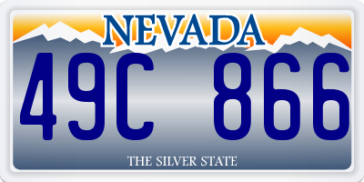 NV license plate 49C866