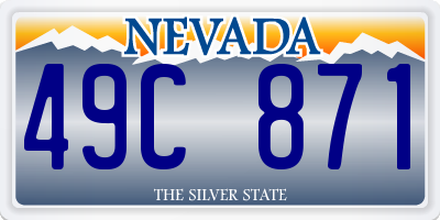 NV license plate 49C871