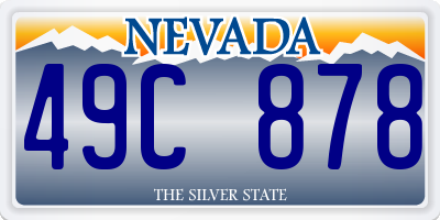 NV license plate 49C878