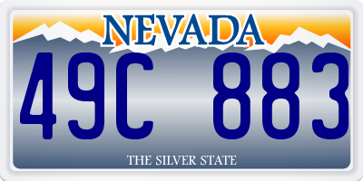 NV license plate 49C883