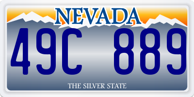 NV license plate 49C889