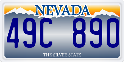 NV license plate 49C890