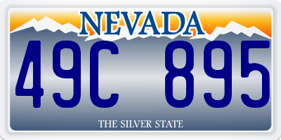 NV license plate 49C895