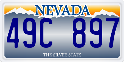 NV license plate 49C897