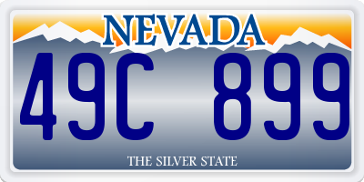 NV license plate 49C899