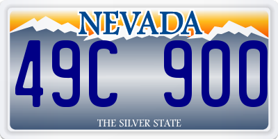 NV license plate 49C900