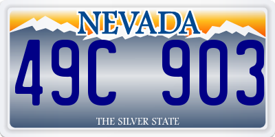 NV license plate 49C903