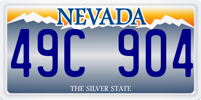 NV license plate 49C904