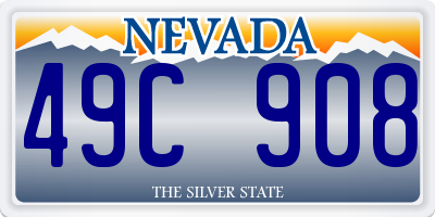 NV license plate 49C908
