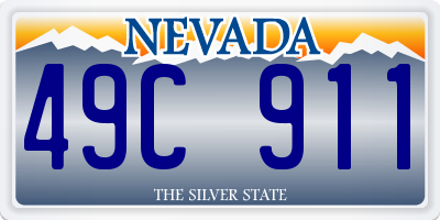 NV license plate 49C911