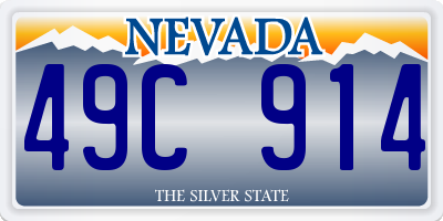 NV license plate 49C914