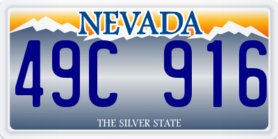 NV license plate 49C916