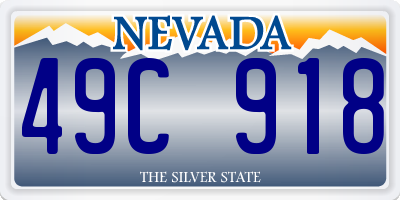 NV license plate 49C918