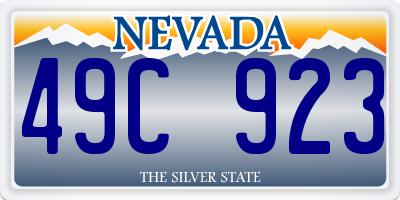 NV license plate 49C923