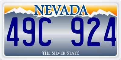 NV license plate 49C924