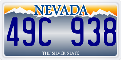 NV license plate 49C938