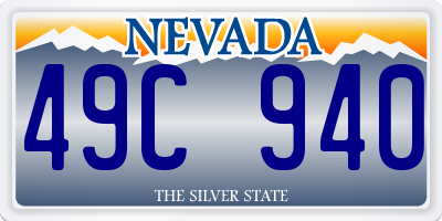 NV license plate 49C940