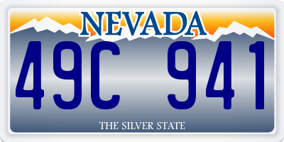 NV license plate 49C941