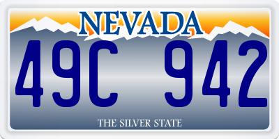 NV license plate 49C942