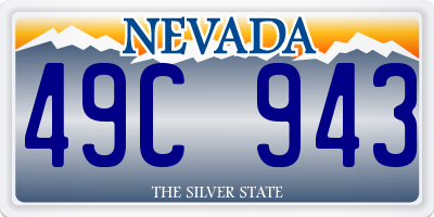 NV license plate 49C943