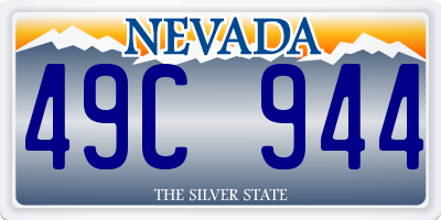 NV license plate 49C944