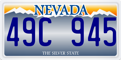 NV license plate 49C945