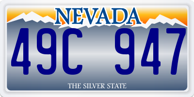 NV license plate 49C947