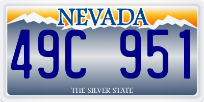 NV license plate 49C951