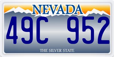 NV license plate 49C952