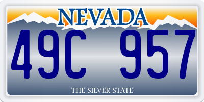 NV license plate 49C957