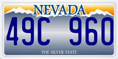 NV license plate 49C960