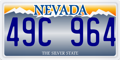 NV license plate 49C964