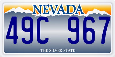 NV license plate 49C967