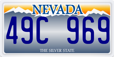 NV license plate 49C969