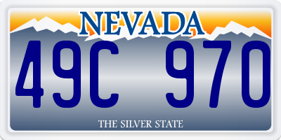 NV license plate 49C970