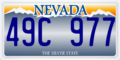 NV license plate 49C977
