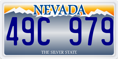 NV license plate 49C979