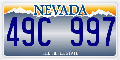 NV license plate 49C997