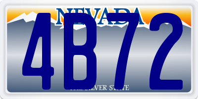 NV license plate 4B72
