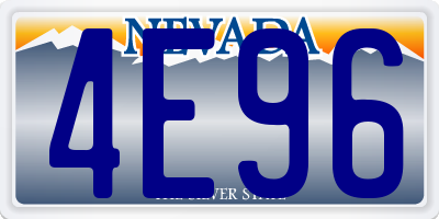 NV license plate 4E96