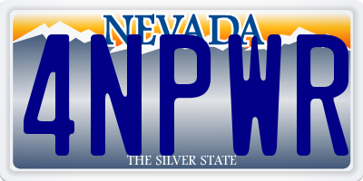 NV license plate 4NPWR