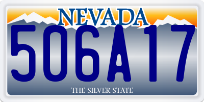 NV license plate 506A17