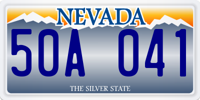 NV license plate 50A041